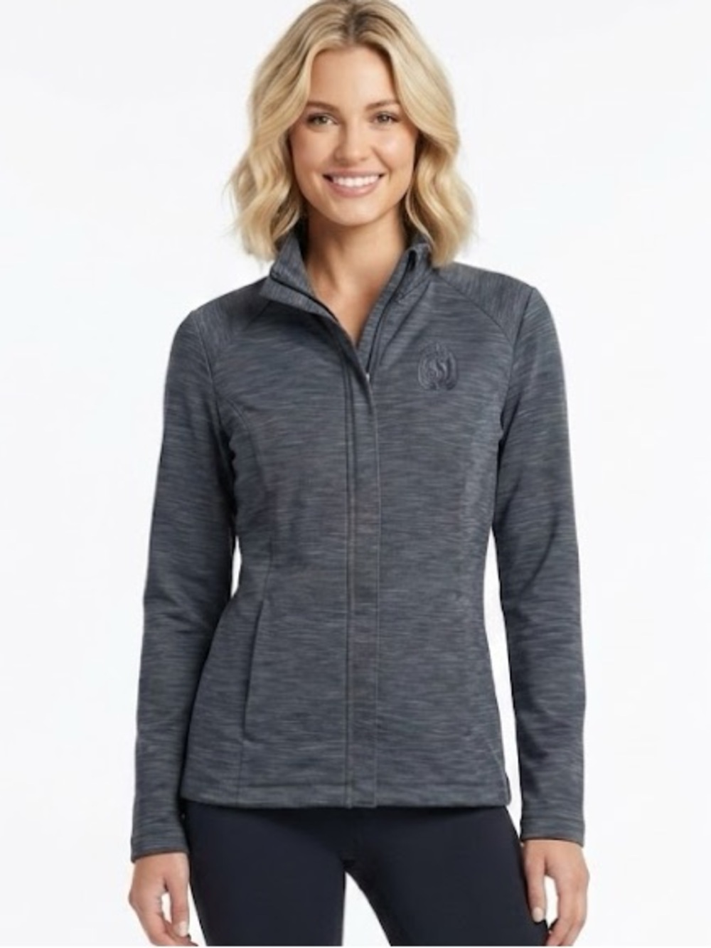 Disney Club 33 Women's Athletic Zip-Up Jacket - Blue Heather - Size L